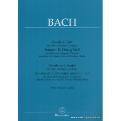 Bach J.S. Sonatas  Book2 (Barenreiter) (C maj, G min, E flat maj)